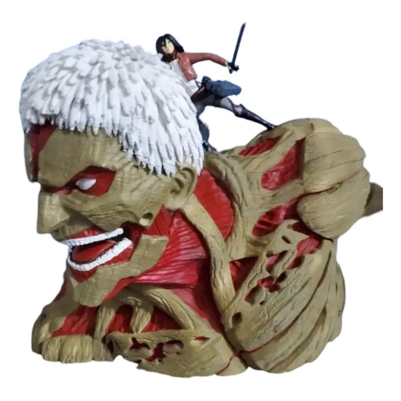 Figura Titan Acorazado Con Mikasa Attack On Titan