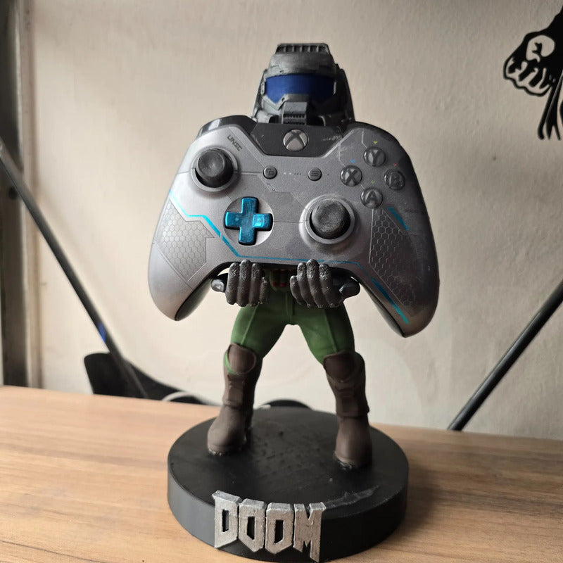 Soporte Para Control Play Xbox O Cel Doom Doomguy Verde