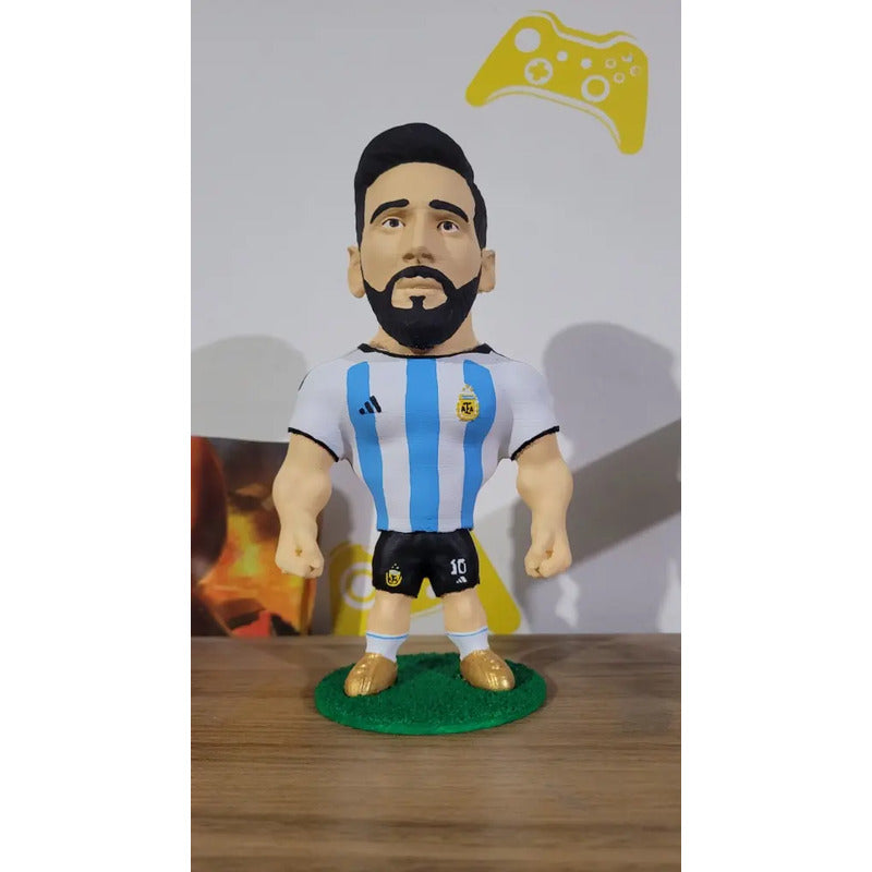 Figura De Futbolista Fuertecito Messi Con Argentina