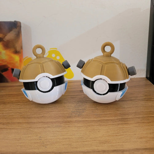 Esferas Árbol Navidad Tipo Pokebola Blastoidee 6 Pack Azul Pokebola