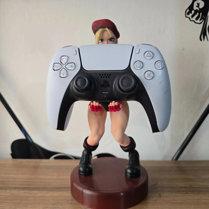 Soporte Para Control Play Xbox O Cel Cammy Street Fighter Verde
