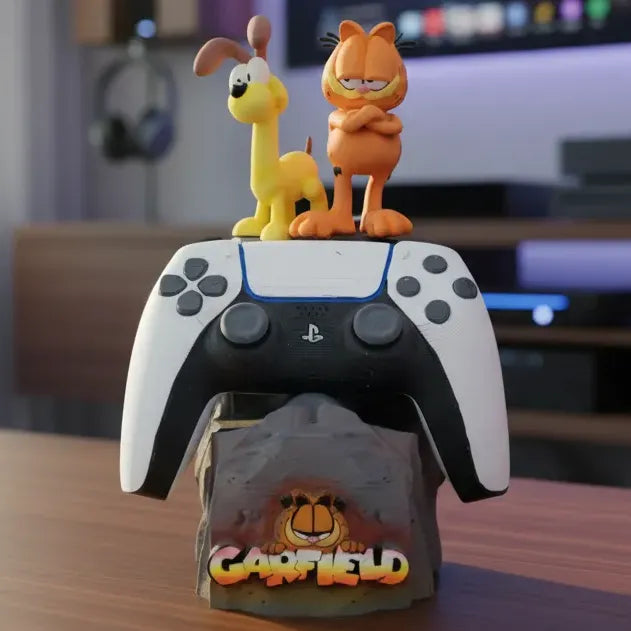 Soporte Control Play Xbox O Celular Garfield Y Oddie Naranja Claro