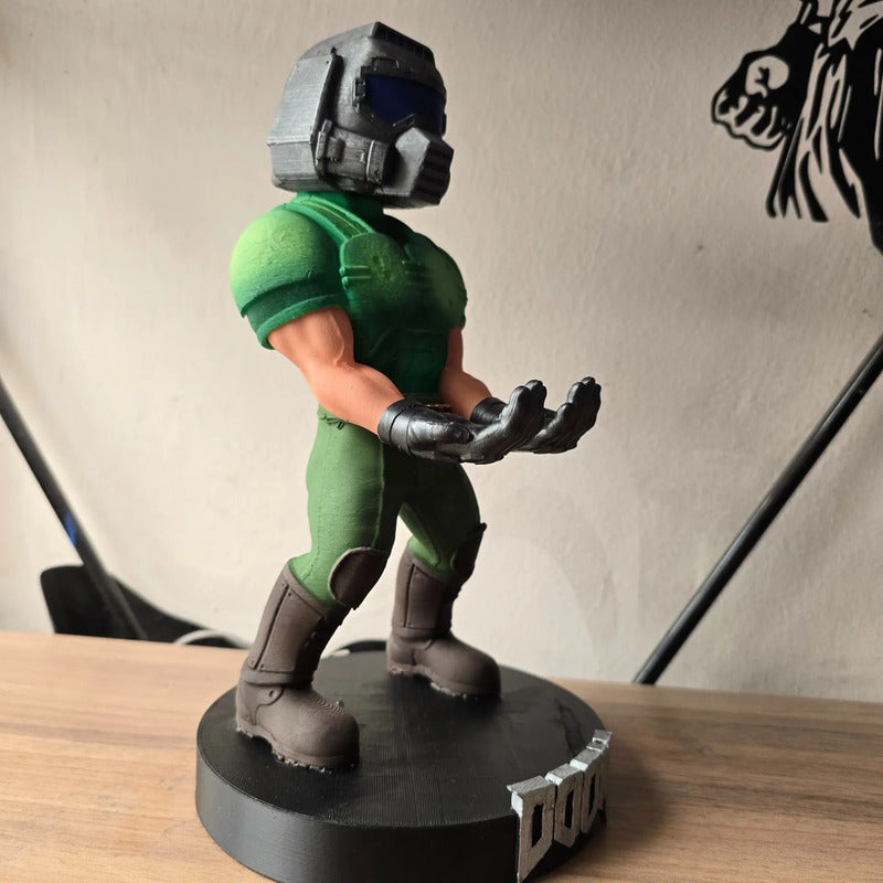 Soporte Para Control Play Xbox O Cel Doom Doomguy Verde