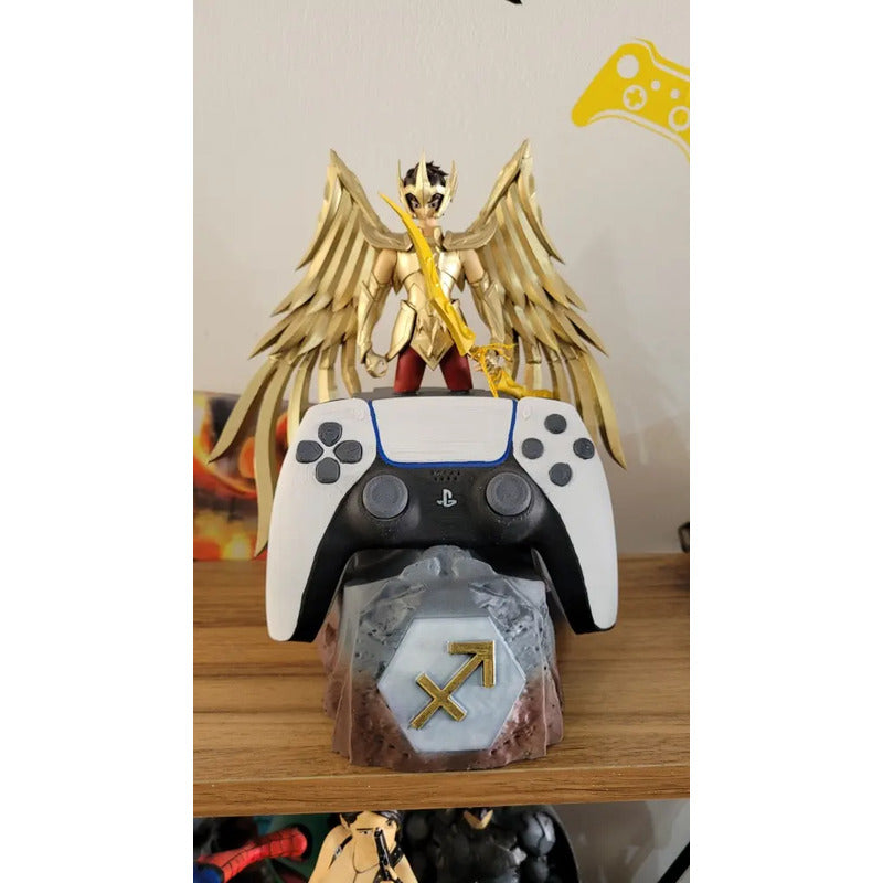 Soporte Control Play O Xbox Aioros Caballeros Del Zodiaco  Negro