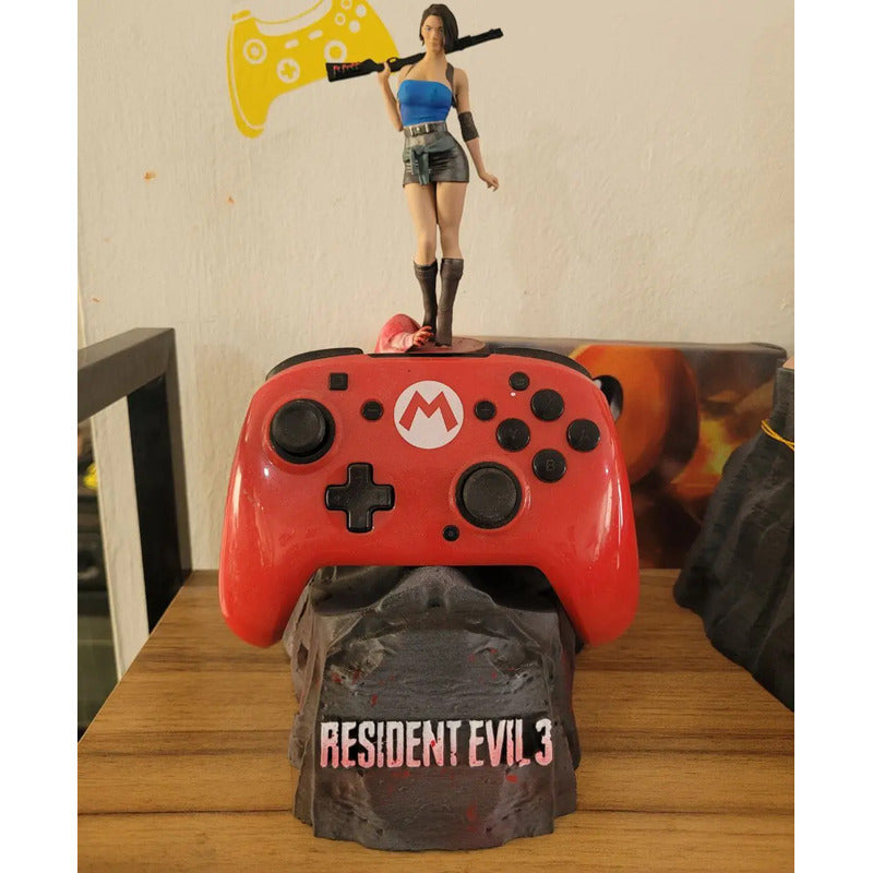 Soporte Para Control Xbox O Play Jill Valentine Resident Azul Acero