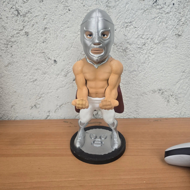 Soporte Control Play Xbox O Cel El Santo Lucha Libre Plateado