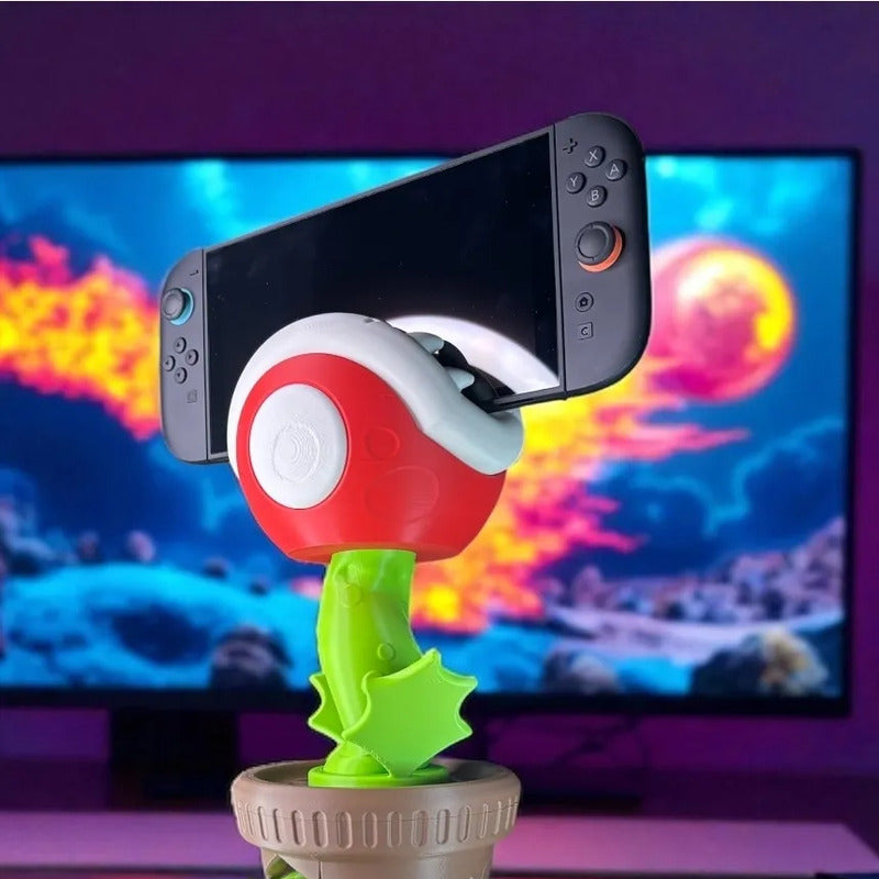Soporte Para Nintendo Switch 2 Planta Piraña Verde Oscuro