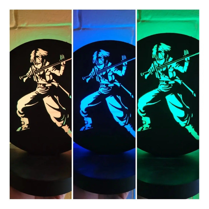 Lampara Leds Trunks Dragon Ball Z Negro