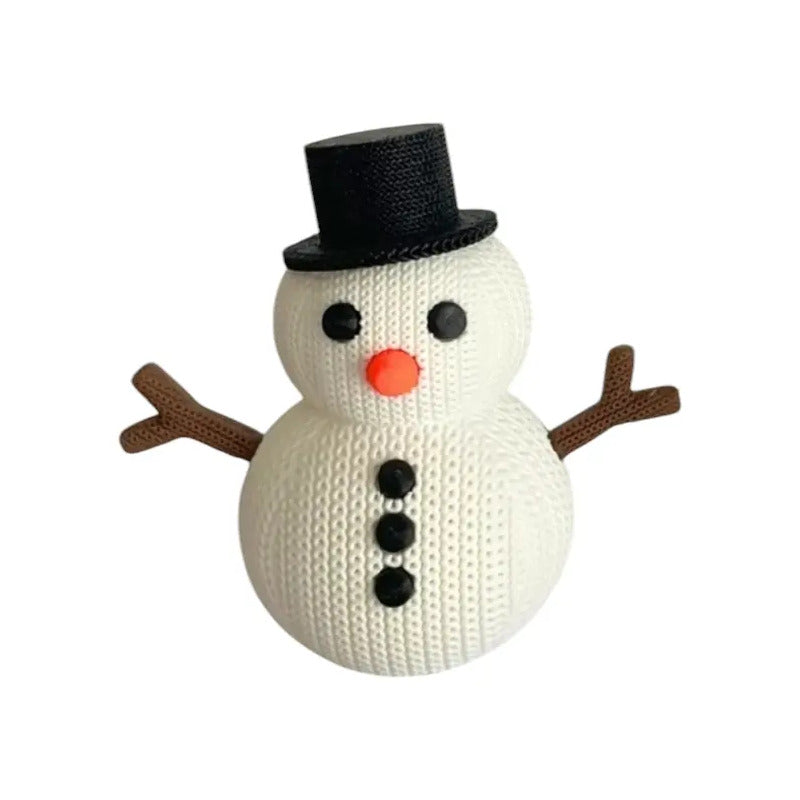 Figura Decorativa Para Navidad Hombre De Nieve Vela 4 Pack Blanco