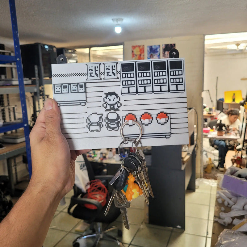 Porta Llaves Videojuego Pkemon Gameboy Blanco