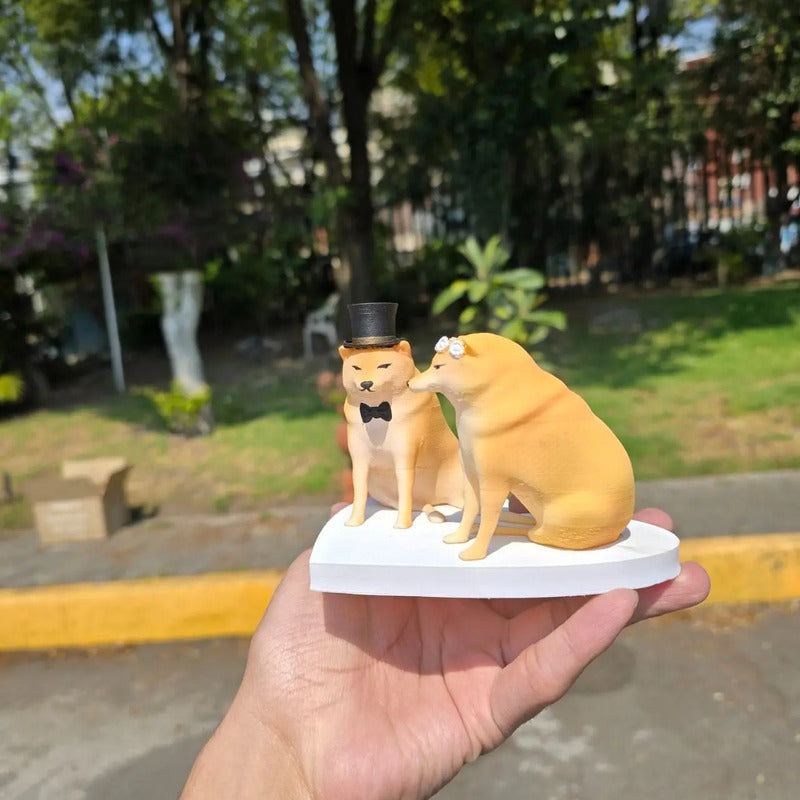 Figura De Cheems Pareja De Boda Con Ansiedad