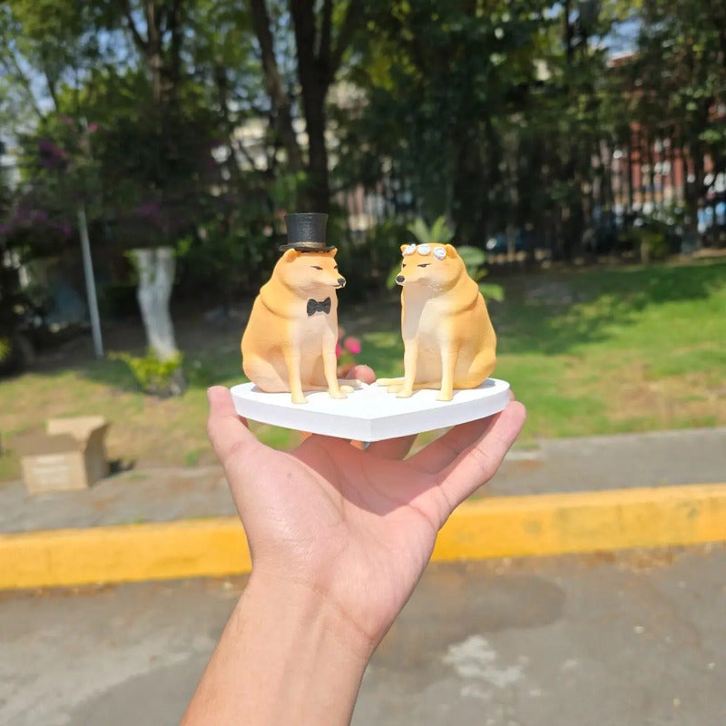 Figura De Cheems Pareja De Boda Con Ansiedad