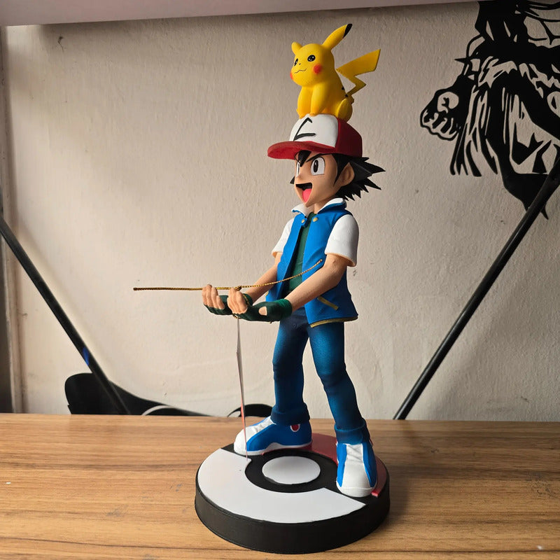 Soporte Para Control Play Xbox O Cel Ash Con Pikachu Pokemo Azul
