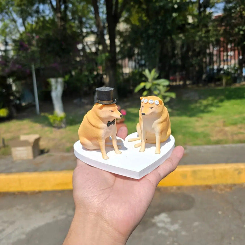 Figura De Cheems Pareja De Boda Con Ansiedad