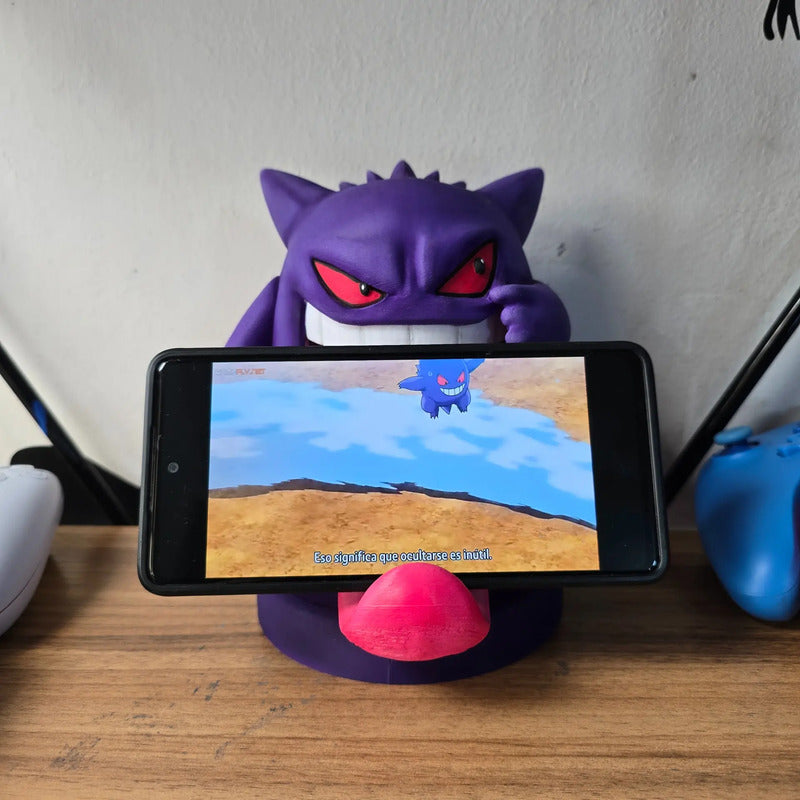 Soporte Control Play Xbox O Celular Gengar Pokemon Lila
