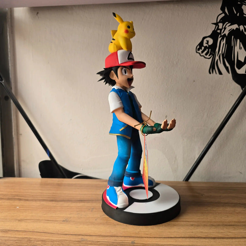 Soporte Para Control Play Xbox O Cel Ash Con Pikachu Pokemo Azul