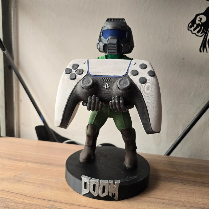 Soporte Para Control Play Xbox O Cel Doom Doomguy Verde
