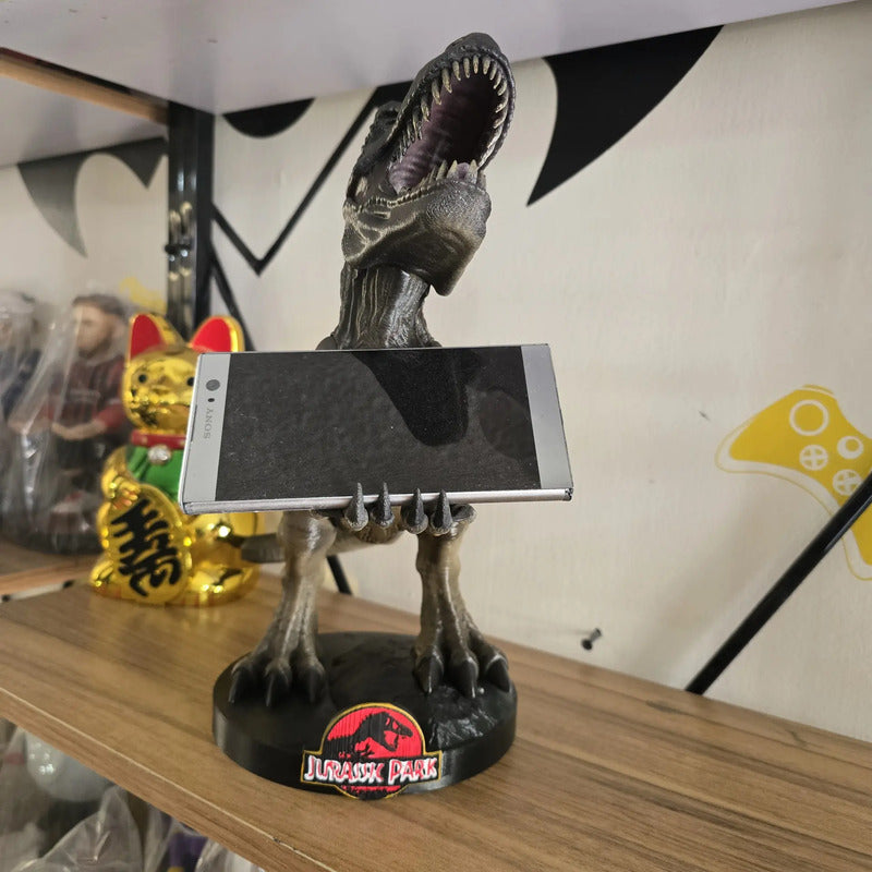 Soporte Para Control Play Xbox O Cel T Rex Jurassic Park Caqui