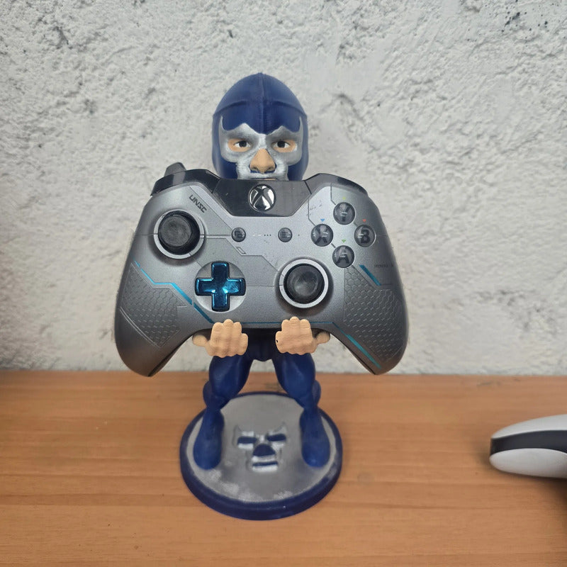 Soporte Para Control Play Xbox O Cel Blue Phanter Lucha Libr Azul