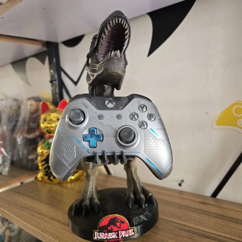 Soporte Para Control Play Xbox O Cel T Rex Jurassic Park Caqui