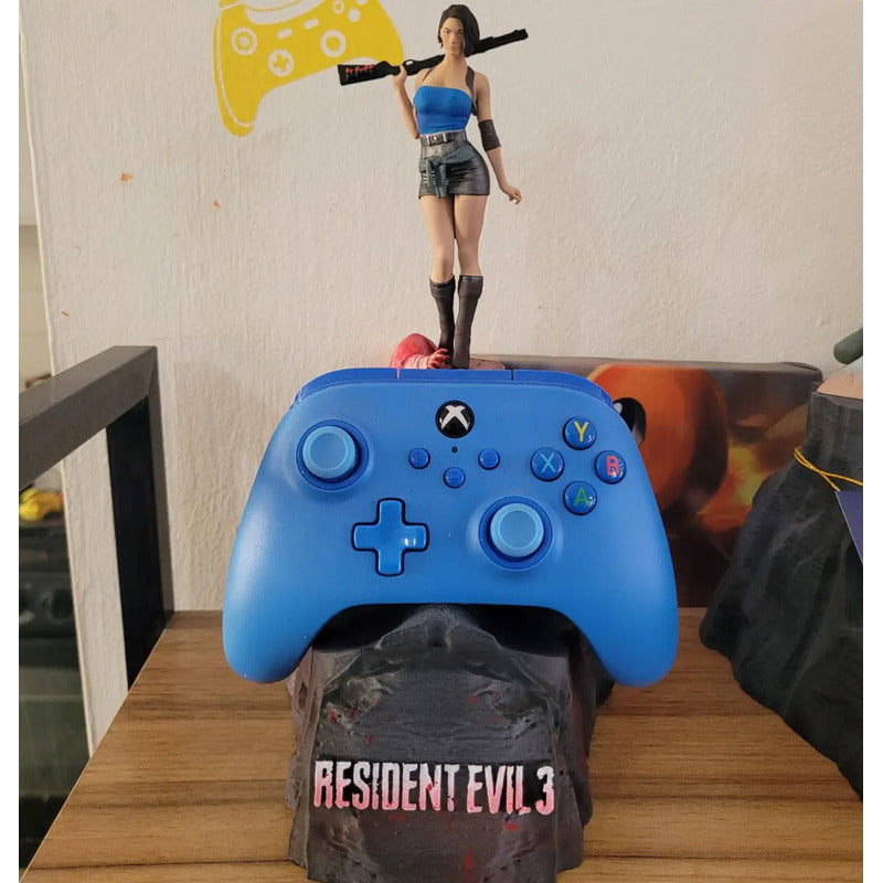 Soporte Para Control Xbox O Play Jill Valentine Resident Azul Acero