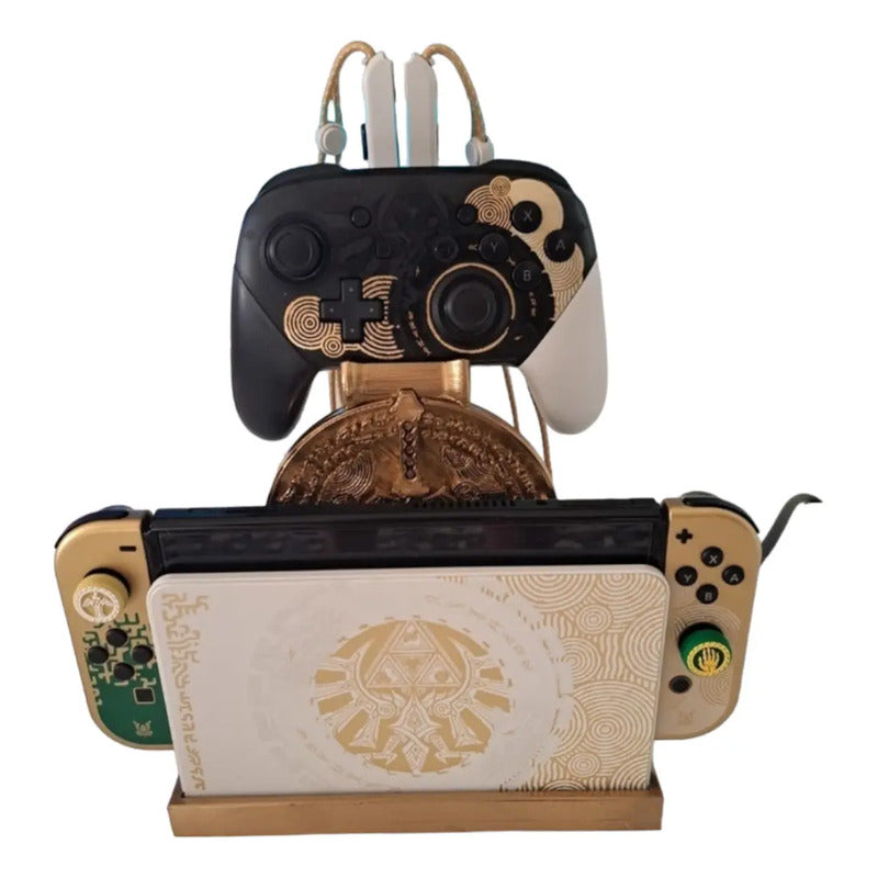 Soporte Control Nintendo Switch Consola Y Control Zelda
