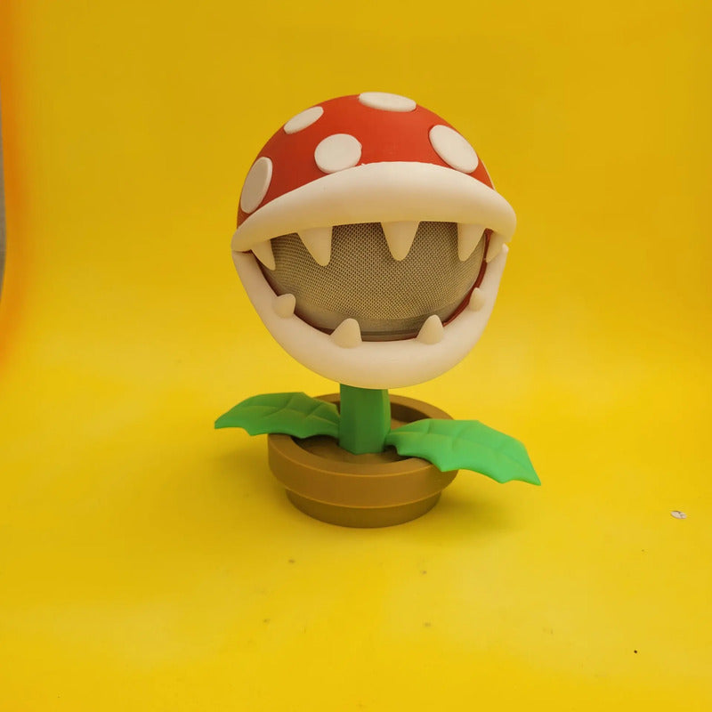 Soporte Alexa Echo 4 O 5 Planta Piraña Mario Rojo