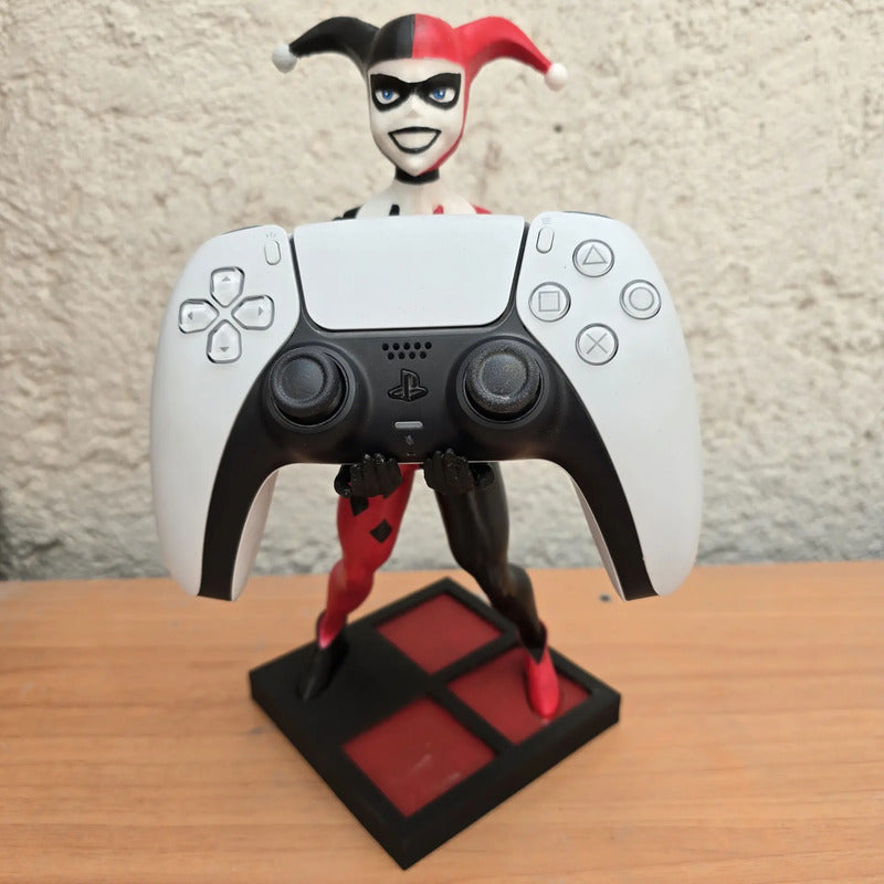 Soporte Para Control Play Xbox O Cel Harley Quinn Batman Rojo