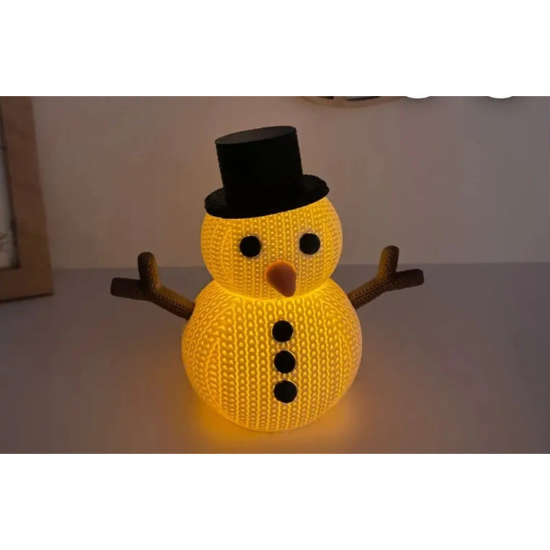 Figura Decorativa Para Navidad Hombre De Nieve Vela 4 Pack Blanco
