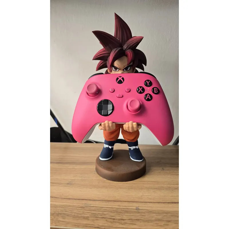 Soporte Para Control Play Xbox Cel Goku Super Saiyajin 4 Dai Rojo