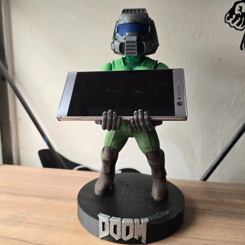 Soporte Para Control Play Xbox O Cel Doom Doomguy Verde
