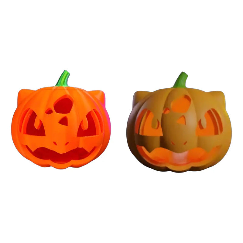 Lampara Hallowen De Calabaza Bulbasaur Amarillo