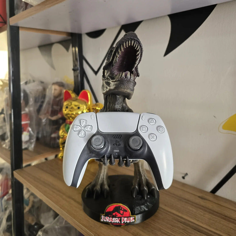 Soporte Para Control Play Xbox O Cel T Rex Jurassic Park Caqui