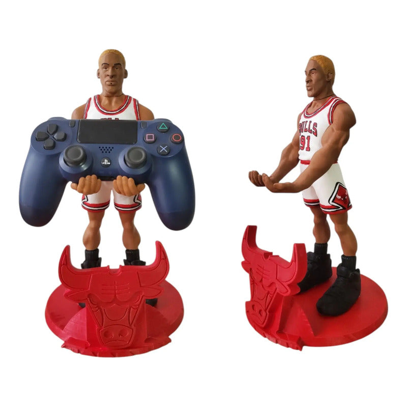 Soporte Control Play Xbox O Celular Dennis Rodman Bulls Blanco