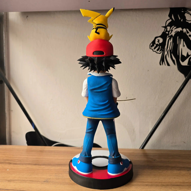 Soporte Para Control Play Xbox O Cel Ash Con Pikachu Pokemo Azul