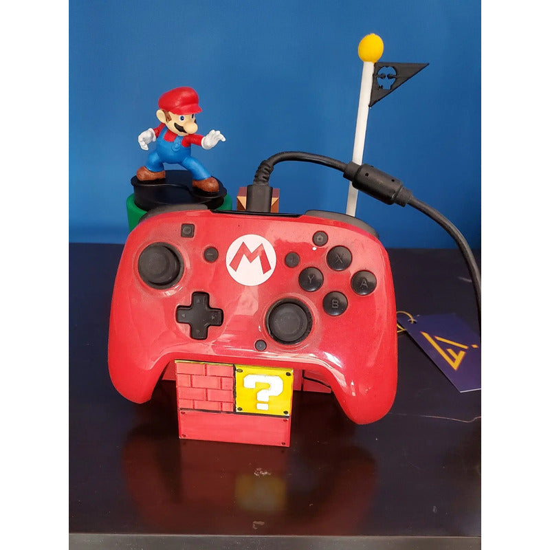 Soporte Para Control Nintendo Swich Y Amiibo Con Mario
