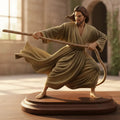 Figura Jesus Jalando Cuerda Naranja Claro