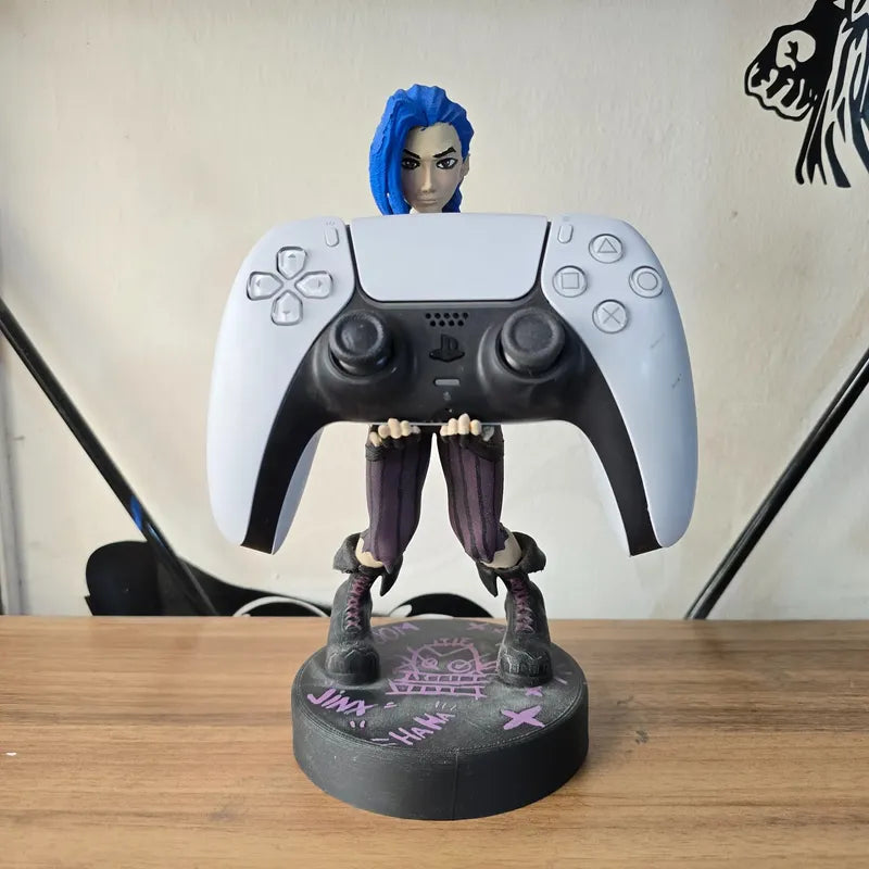 Soporte Para Control Play Xbox O Cel Jinx League Of Legends Coral Claro