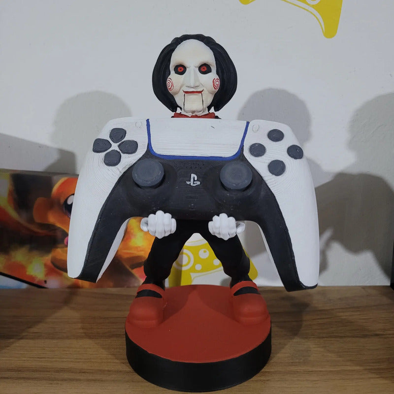 Soporte Control Play Xbox O Celular Saw El Juego Del Miedo Negro