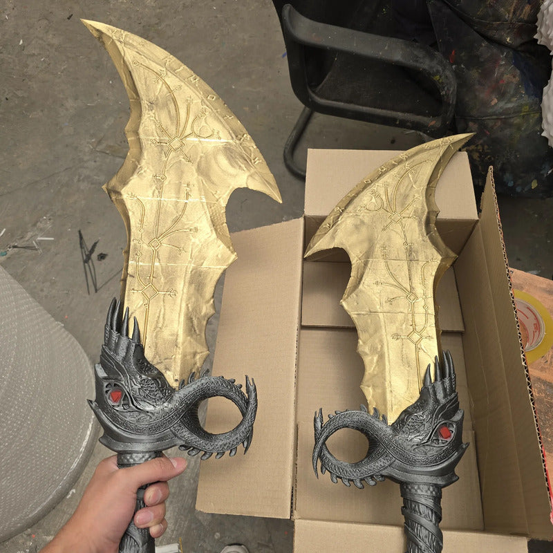 Espadas Del Caos Kratos God Of War Dorado