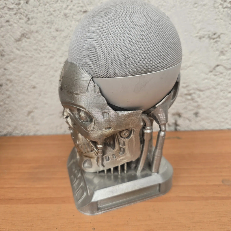 Soporte Alexa Echo 4 O 5 Terminator T 800 Gris