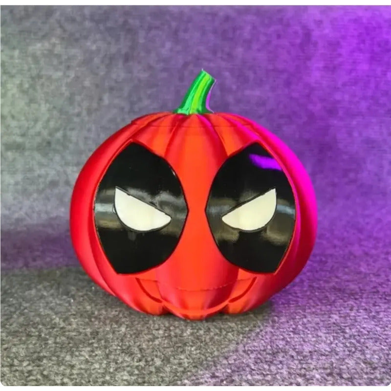 Lampara Hallowen De Calabaza Deadpool Amarillo