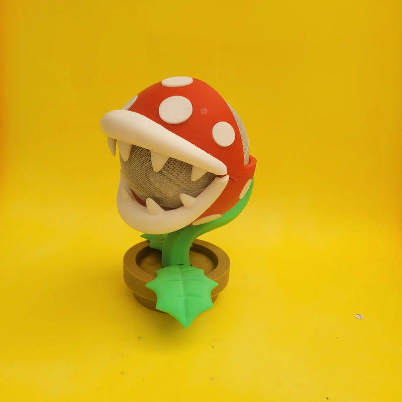 Soporte Alexa Echo 4 O 5 Planta Piraña Mario Rojo