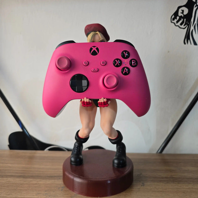 Soporte Para Control Play Xbox O Cel Cammy Street Fighter Verde