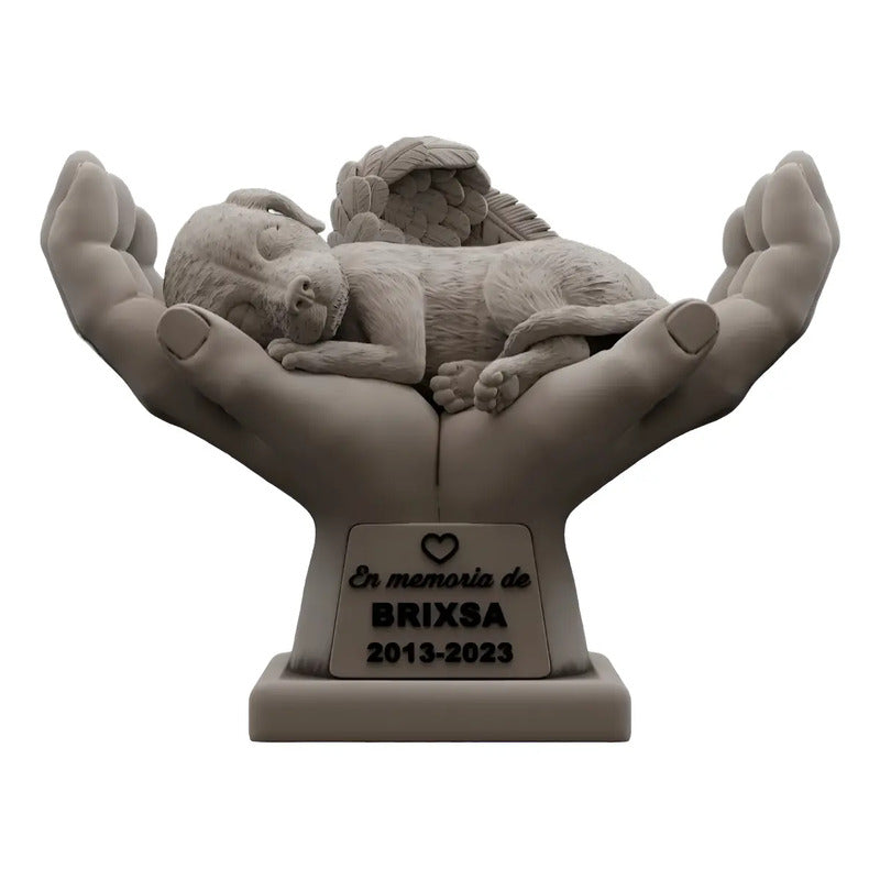Estatua Homenaje Recordario Perros Mascota Personalizado  Gris