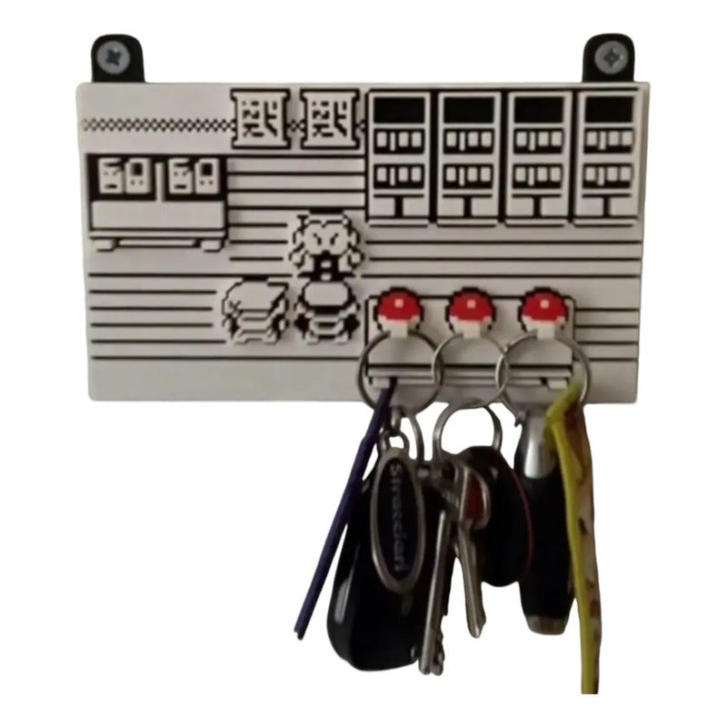 Porta Llaves Videojuego Pkemon Gameboy Blanco