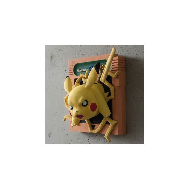 Cuadro De Cartucho Pikachu Pokemon Amarillo Negro