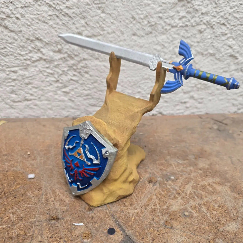 Soporte Para Control De Play Xbox O Celular De Link (zelda) Plateado