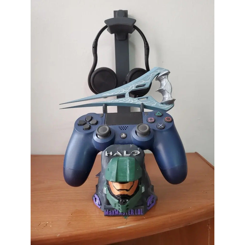 Soporte Para Control Y Audifonos Halo Máster Chief Con Espad