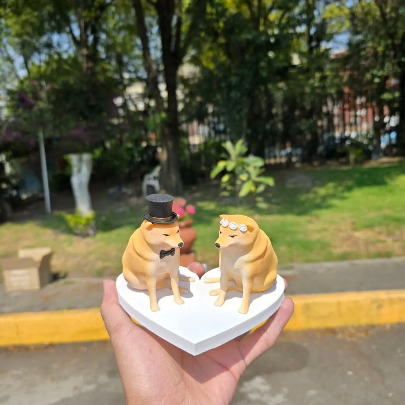 Figura De Cheems Pareja De Boda Con Ansiedad